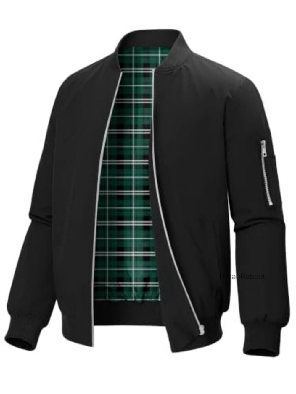 Mens Lightweight Bomber Jacket Windproof Zip Up Coat
